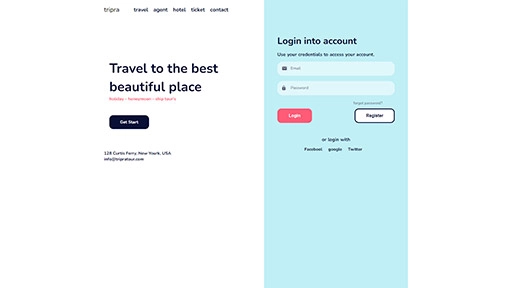 Tripra - Sign-in Page
